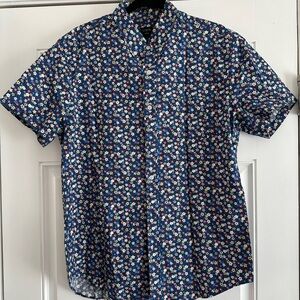 Men's Blue Floral Shirt